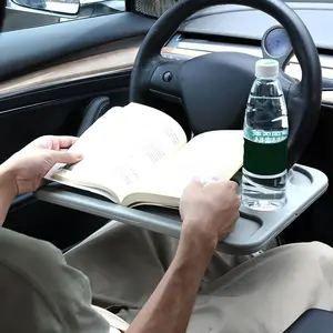 1pc Multifunctional Car Steering Wheel Tray Table Steering Wheel Storage Rack Storage Board Card Table Car mounted dining tray
