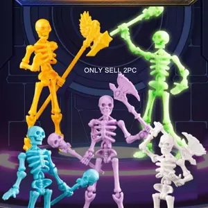 Stereoscopic Skeleton Model Assembly Toy (2-pack), Jointed Model Kit, Multi Joint Movable Doll, Puzzle Assembly Block Man Trick Toy, Skeleton Joint Doll Ornament Figures, Figurines