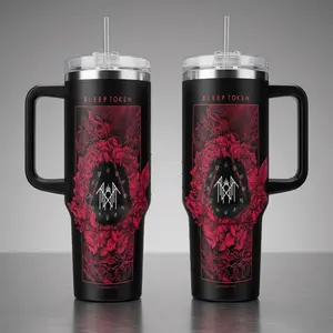 [Can Customize Text] Vintage Sleep Token Music Tumbler 40oz With Handle and 20oz With No Handle Gifts, Sleep Token Band Tumbler, Gift For Fans