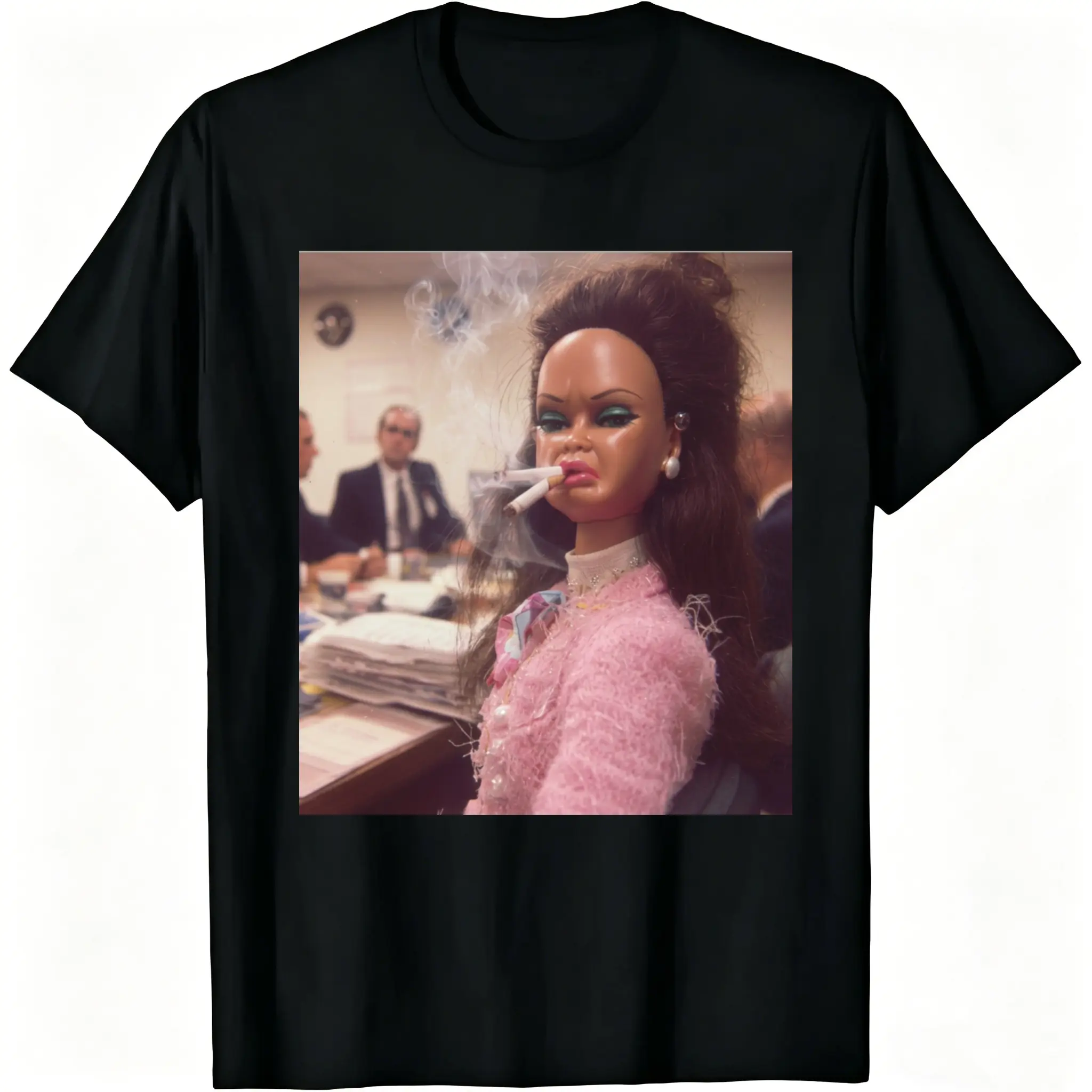Funny  Meme Face T-Shirt, Doll Reaction Graphic Tee, Trendy Viral TikTok Outfit, Vintage Aesthetic Unisex Cotton Casual Wear