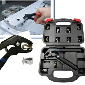 Car Body Dent Repair Clamp with 10 Universal Steel Clips 0-5mm Opening Fast Fixing for Sheet Metal Bonding Welding Save Time Cost Blow Molding Set