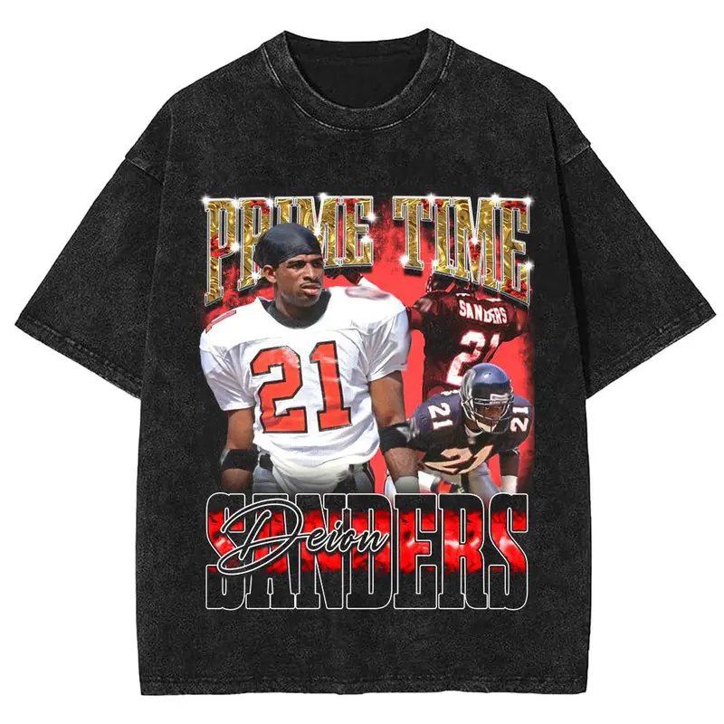 Deion Sanders Bootleg T-Shirt, Dallass Football Vintage Retro 90s
