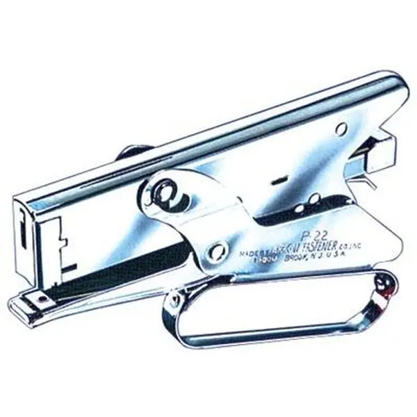 212 MAIN Plier-Type Stapler (Arrow Fastener 091-P22, 00022 Model) - Steel Body, Deep Throat, Chrome Finish, Cartridge Cap, Hand Guide Loop for Precise Results, Ideal for Dry Cleaners, Cycling Bagging Tasks