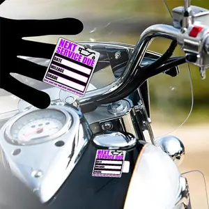 Car Oil Change Reminder Sticker 50x50mm 200pcs/Roll Self-Adhesive Windshield Service Label for Cars & Trucks