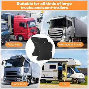 2pcs Semi Truck Side Window Sun Shade for Freightliner Volvo VNL International Trucks RV,Interior UV Protection Truck Side Window Shade semi Trucks Accessories Keep Your car Cool