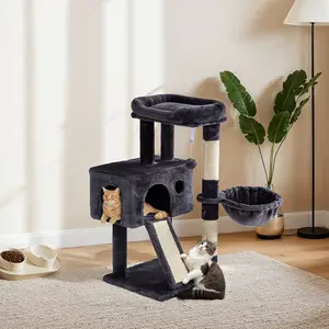 Allewie 36” Cat Tree | Multi-Level Cat Tower with Hammock & Sisal Scratching Posts | Cozy & Fun for Cats#TikTokShopfalldealsforyou