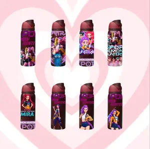 Owala Black Cherry 24oz 32oz Freesip Water Bottle Insulated Stainless Steel Tumbler Kpop Demon Hunter Inspired Girl Aesthetic Leak Proof Straw Lid Gym Travel Bottle