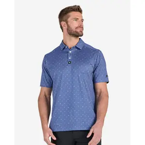 100 Palms Men's Golf Polo in Indigo Dawn