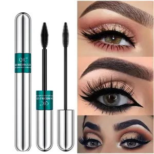 2 IN 1 4D Waterproof Mascara - Dual Brush for Length & Volume, 24Hr Long Lasting, No Clump, No Smudge, Professional Eye Makeup Cosmetic
