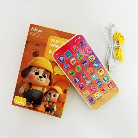 Montessori Language Learning Toy - Portable Toddler Learning Activities Book for 1-3 Years Olds, Screen-Free Montessori Language Toys with Lights & Music Fun, Preschool Educational Interactive Tool