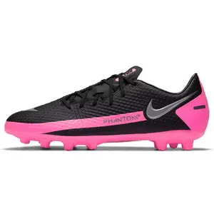 Nike Phantom GT Football Shoes for Men in Black-Pink with HG Studs for Firm and Artificial Grass, Comfortable, Slip-Resistant, and Durable Trending Shoes, House White Official Shoes to Get / Maison Mihara