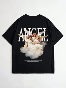 Angel Cloud Tee, Vintage Aesthetic Angelcore Shirt, Oversized Streetwear