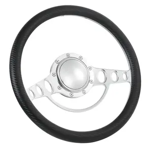 14" Billet Steering Wheels Carbon Fiber Half Wrap Buick Cadillac Pontiac GTO