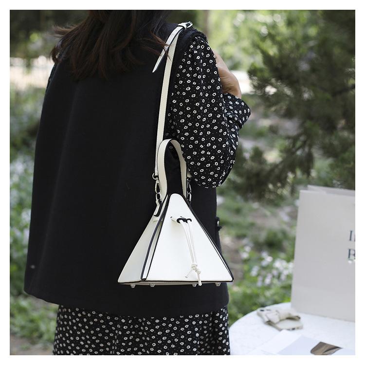 Retro Handheld Triangle Bag 2026 New Niche Design Trendy Women's Bag Ins Single Shoulder Crossbody Bag