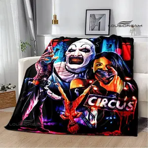 Terrifier Horror Movie Printing Blanket Children Warm Blanket Flannel Soft and Comfortable Blanket Picnic Blanket Birthday Gift