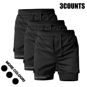 Men's solid-colored breathable cool shorts with drawstring and letter print, summer fashion wear, gym and sports wear, casual summer attire, men's bottoms, machine washable.