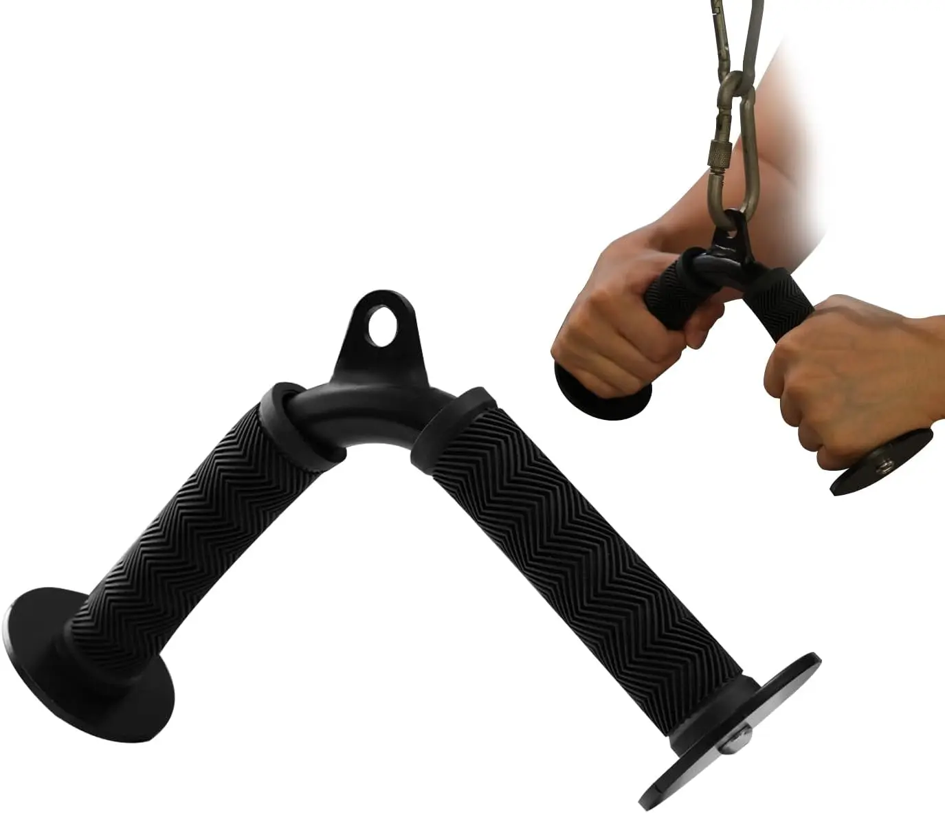 Fitarc LAT Pulldown Exercise Machine Attachment - Rust-Free, Textured Knurling Handles, Durable Weight Fitness Gear for Home Gym Triceps Development & Grip Strength Improvement, Anti-Corrosion, Corrosion-Resistant