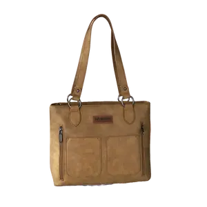 WRS-1017 Wrangler Concealed Carry Shoulder Bag Tote  - Light Brown