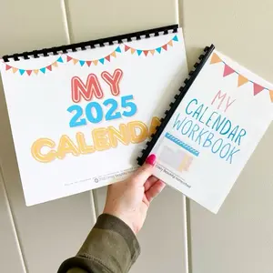 Calendar Learning Activity Book Bundle with Dry Erase Workbook