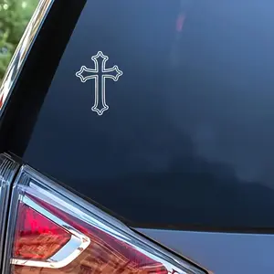1PC pattern cross series car sticker, suitable for car interior central control/storage compartment personality upgrade, diverse belief art design, to meet the aesthetic needs of belief art lovers car decoration