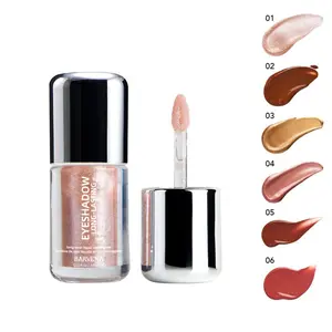 Barvena Long-Lasting Liquid Eyeshadow & Highlighter, Multi-Purpose Shimmer Glitter Makeup for Eyes and Face, 3.55ML, Dewy Finish, Formaldehyde-Free