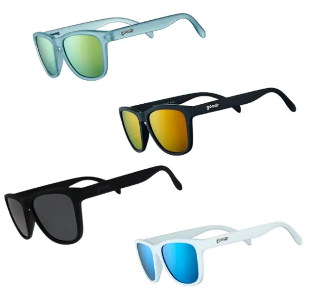G.o.o.d.r O.G Polarized Running Sunglasses - Whiskey Shots With Satan, No-Slip No-Bounce Lightweight Amber Lens UV400 Sport Sunglasses