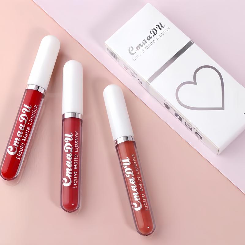 10Pcs Matte Lip Glaze Long Lasting Glossy Waterproof Lipstick Nonstick Easy To Apply Long Lasting Makeup Lipgloss For Beginners Beauty Cosmetic