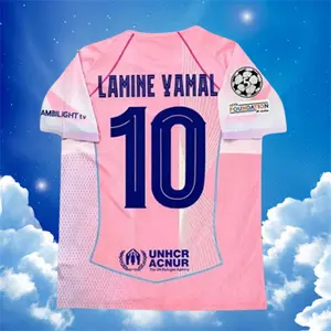 25 26 Pink Yamal 10# Short sleeve Soccer Jersey