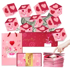 HiCivan 10 Layers Surprise Gift Box Explosion for Money,Pop Up Exploding Birthday Box,Money Box for Cash Gift,Bouncing Gift Box,Favor Unique Idea Enhancing the Holiday event