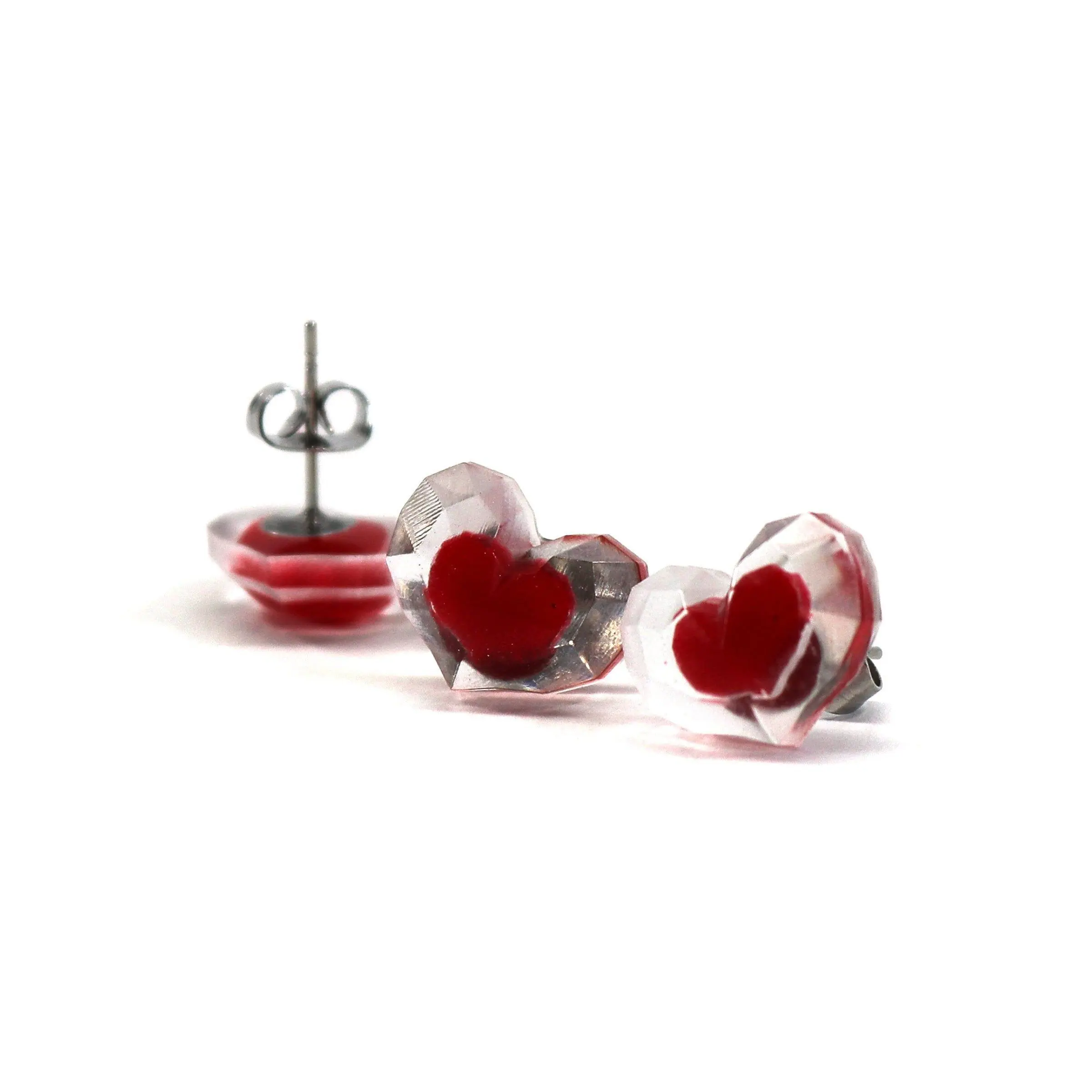 Zelda Heart Container Glow in the Dark Earrings Pair - Legend of Zelda