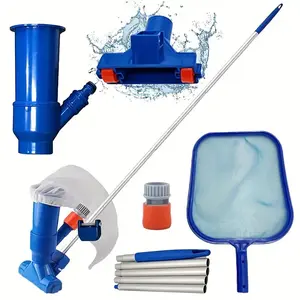 Best Selling Pool Cleaning Tool with Bottom Brush, Suction Head, Vacuum Jet Tool, Pool Cleaner Brush, Efficient Pool Maintenance, Swimming Pool Cleaner