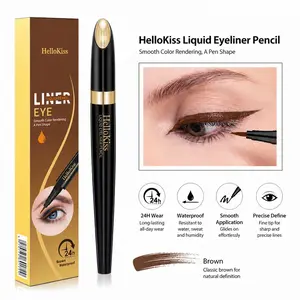 Matte black liquid eyeliner pen — waterproof, long-lasting color that doesn’t fade or bleed, smooth texture that feels lightweight, cruelty-free (no animal testing), gentle formula, 24-hour smooth application; beauty personal care cosmetics, waterproof ey