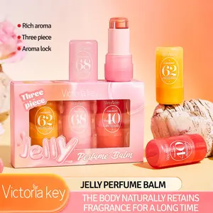 Jelly Perfume Balm, Natural Fruity Scent, Sweet & Refreshing, Pseudo Body Scent, All-Match Portable Fragrance, 1 Stick / 3 Sticks Pack