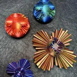 visual fidget 3D Printed Infinite Gear Ball Decompression Desktop Ornament Colorful Design PLA Material Fun & Stress-Reducing Desk Decor