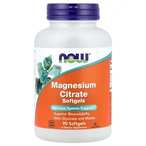 NOW Foods Magnesium Citrate, 90 Softgels (133 mg per Softgel)