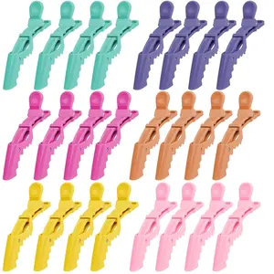 24 Pack Professional  Hair Clips for Styling and Salon - Plastic Gator Clips