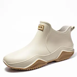 Women Short Rain Boots,Anti-Slipping Rainboots for LadiesOutdoor Work Rain Shoes Ankle Deck Boots Waterproof Garden Shoes Anti-Slip Rainboots