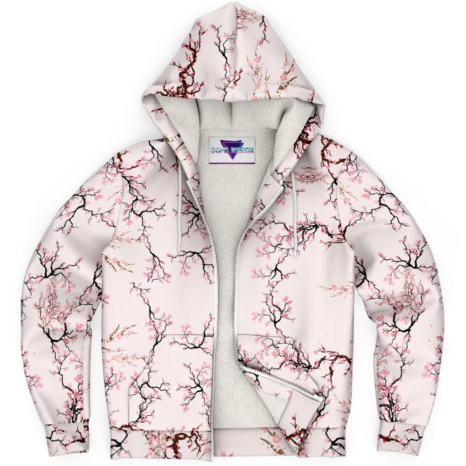 Sakura Cherry Blossom Microfleece Jacket