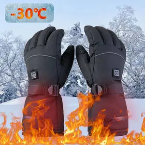 Electric Heating Gloves, 3 Step Temperature Control, Touchscreen Compatible, Winter Warmth for Hiking, Skiing, Cycling, Fishing, Outdoor Work, Heated Gloves