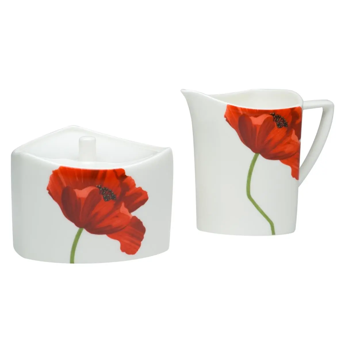 Red Vanilla SB3400-280-290 Summer Sun Covered Sugar Bowl & Creamer Jug Set (2-Piece Covered Bowls) - Sugar:16 oz, Creamer Bowl:10 oz, Heat Resistant, Microwave Safe, Warm Oven Safe Kitchen Tea & Coffeeware for Formal Entertaining