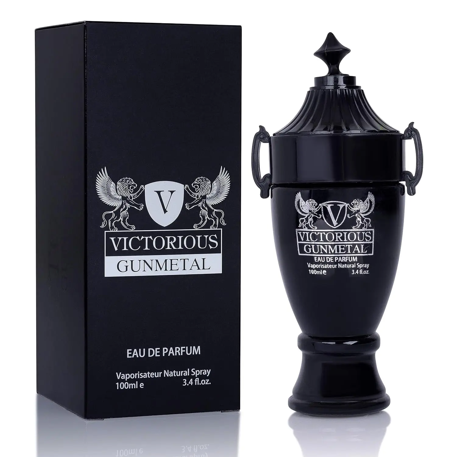 Urban Collection Victorious Gunmetal EDP for Men, 100ml - Intense Aromatic Woody Scent with Lemon & Tonka Bean for Bold Confidence, Signature Scent