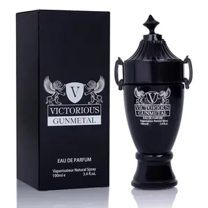Urban Collection Victorious Gunmetal for Men Eau De Parfum 100ml Spicy Woody Fragrance with Lemon Incense & Tonka Bean in Elegant Paper Box Warm Rich Intense Energizing Bold Aromatic