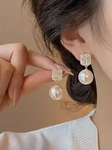 Luxury Unique Design High Fashion Earrings, Elegant Multi-Purpose Zirconia Imitation Pearl Studs, Perfect for Special Occasions & Gifts, High Quality Earrings