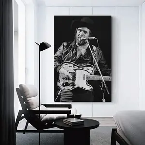 Musician Waylon-Jennings Live Rock Poster No Frame Decoration, Music Wall Art, Home Decor