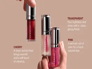 FARMASI LIP OIL SET OF 3(TRANSPARENT, PINK & CHERRY) 6ml 0.2oz GENUINE NEW!!!