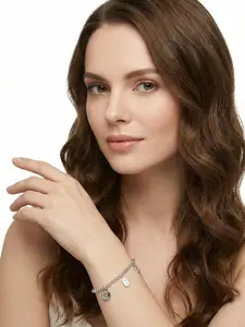 Sterling Silver Chinese Style Lucky Charm Bracelet Blessing Wealth Peace Jewelry Gift