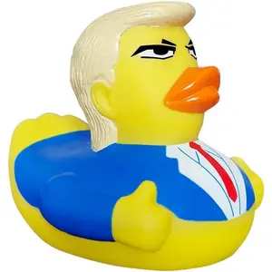 Nuwani Donald Trump Rubber Ducks for Jeeps, 4 Inch Bath Duck Toy for Baby Shower, Family Party, Bath Time, Pool Funny Decoration, Squeak Duckies Merchandise, Birthday Gift for Kids and Father