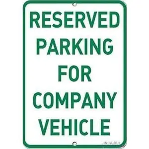 Street sign warning plaque Reserved Parking For Company Vehicle Parking sign Courtyard decoration, office signs For Outdoor & Indoor 8 X 12 Inch