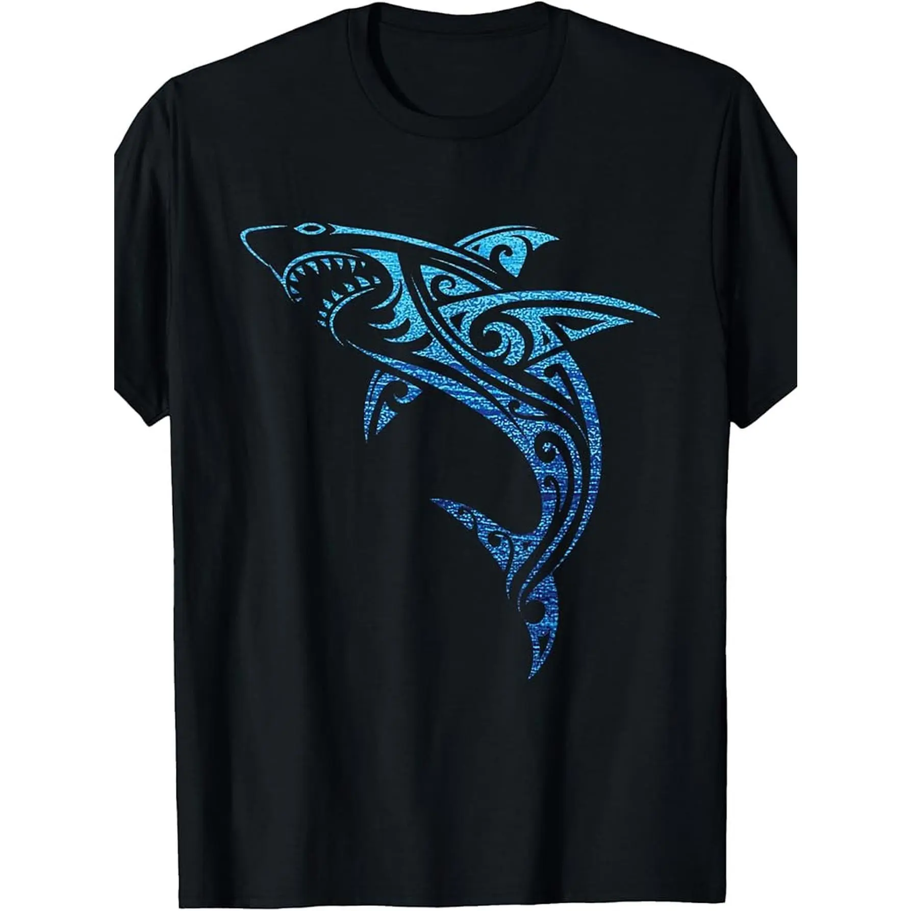 180g Artistic Tribal Shark Hawaiian Polynesian Tattoo Vacation T-Shirt Menswear Top Tshirt Man Streetwear Tropical Crewneck Shortsleeve Casual Shoe y2k  outfits  men time  tee  shirt   Edgy Design Oversize Graphic Tees Vintage