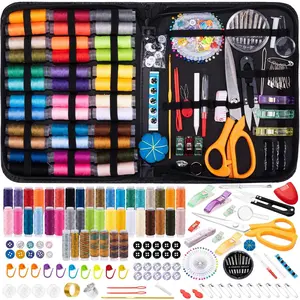 Sewing Kit - Over 200 Pcs Needle and Kit Includes 43 Threads,30 XL Needles, Sewing Kits for Adults for Emergency & Home Mini Sewing Kit for Beginners